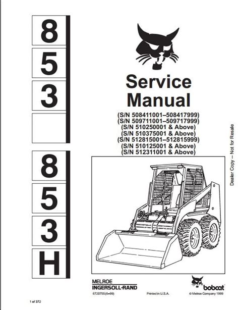 bobcat 853 skid steer specs|853 bobcat manual.